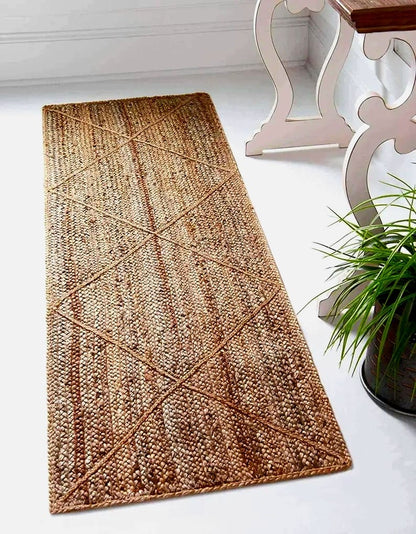 Natural Handmade Jute Runner Rug 2.5x6/2.5x8/2.5x10 Ft. Braided Runner Rug For Hallway/Entryway/Living room/Kitchen | Bebaskets